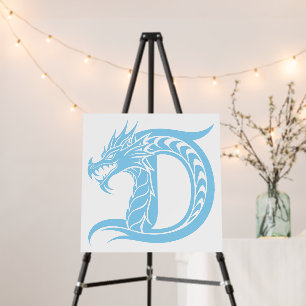 Dragon Styled Letter D, Dragon Alphabet, Monogram Foam Board