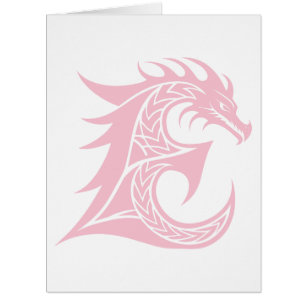 Dragon Styled Letter E, Dragon Alphabet, Monogram Cards