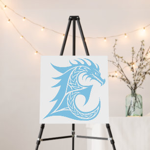 Dragon Styled Letter E, Dragon Alphabet, Monogram Foam Board