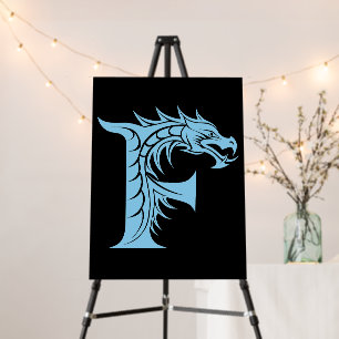 Dragon Styled Letter F, Dragon Alphabet, Monogram Foam Board