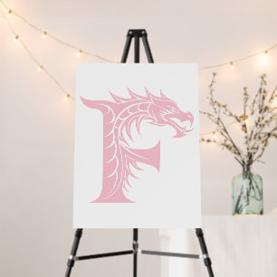 Dragon Styled Letter F, Dragon Alphabet, Monogram Foam Board