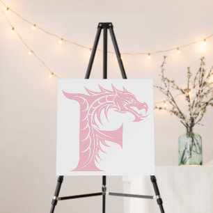 Dragon Styled Letter F, Dragon Alphabet, Monogram Foam Board