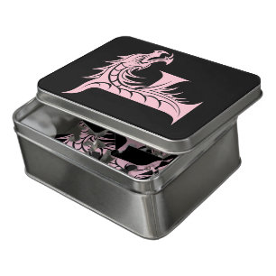 Dragon Styled Letter F, Dragon Alphabet, Monogram Jigsaw Puzzle