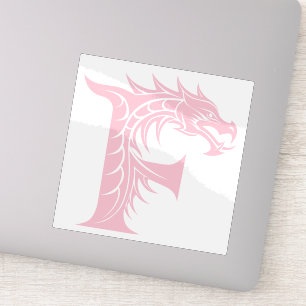 Dragon Styled Letter F, Dragon Alphabet, Monogram Sticker