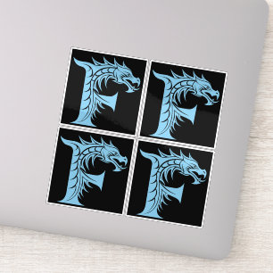 Dragon Styled Letter F, Dragon Alphabet, Monogram Sticker