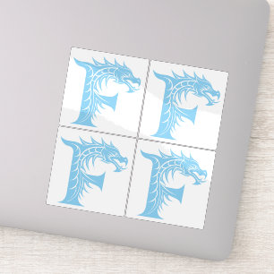 Dragon Styled Letter F, Dragon Alphabet, Monogram Sticker