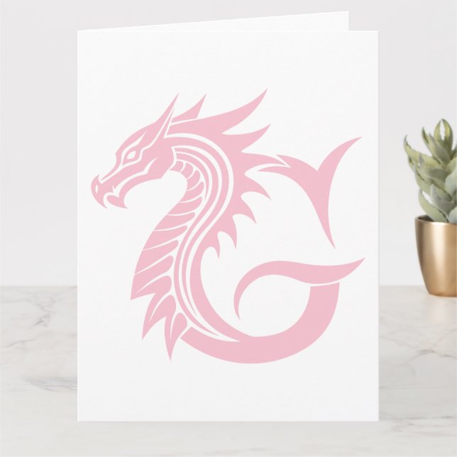 Dragon Styled Letter G, Dragon Alphabet, Monogram Card (Small Plant)