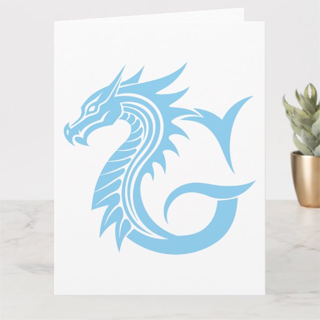 Dragon Styled Letter G, Dragon Alphabet, Monogram Card (Small Plant)