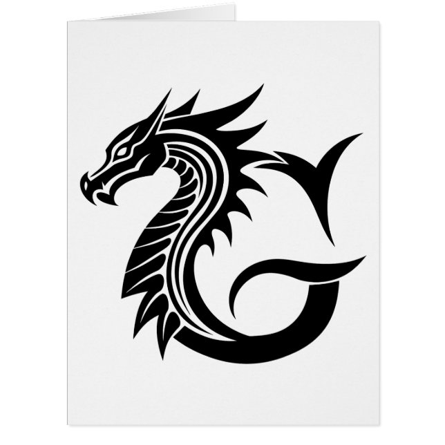 Dragon Styled Letter G, Dragon Alphabet, Monogram Cards (Front)