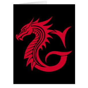Dragon Styled Letter G, Dragon Alphabet, Monogram Cards