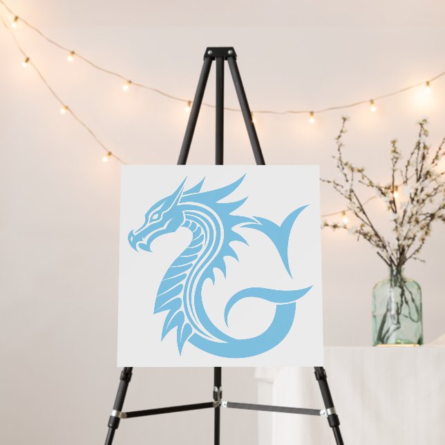 Dragon Styled Letter G, Dragon Alphabet, Monogram Foam Board (In Situ (Stand))