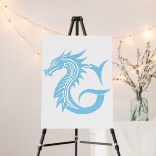 Dragon Styled Letter G, Dragon Alphabet, Monogram Foam Board