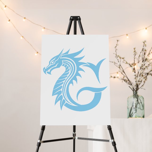 Dragon Styled Letter G, Dragon Alphabet, Monogram Foam Board (In Situ (Stand))