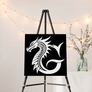 Dragon Styled Letter G, Dragon Alphabet, Monogram Foam Board
