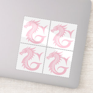 Dragon Styled Letter G, Dragon Alphabet, Monogram Sticker