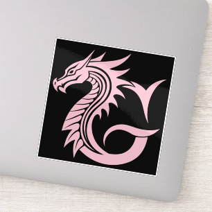 Dragon Styled Letter G, Dragon Alphabet, Monogram Sticker