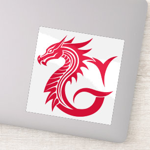 Dragon Styled Letter G, Dragon Alphabet, Monogram Sticker