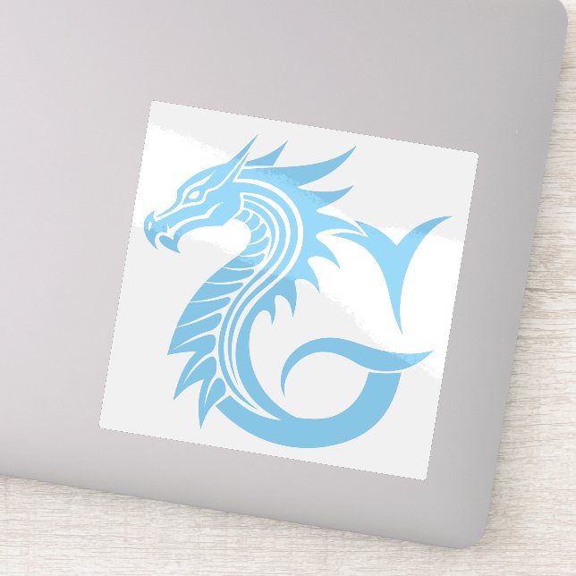 Dragon Styled Letter G, Dragon Alphabet, Monogram Sticker (Detail)