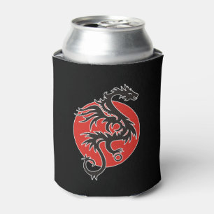 Dragon Sun - black red white + your ideas Can Cooler