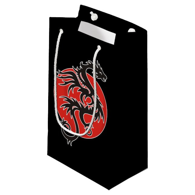 Dragon Sun - black red white + your ideas Small Gift Bag (Front Angled)