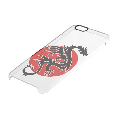 Dragon Sun _ black red white  your ideas Clear iPhone 66S Case