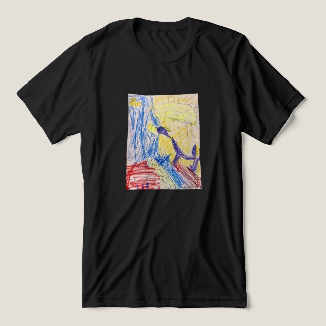 Dragon Sun T-Shirt Tri-Blend Shirt (Design Front)