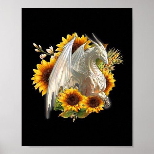 Dragon Sunflower Spring Lover Poster