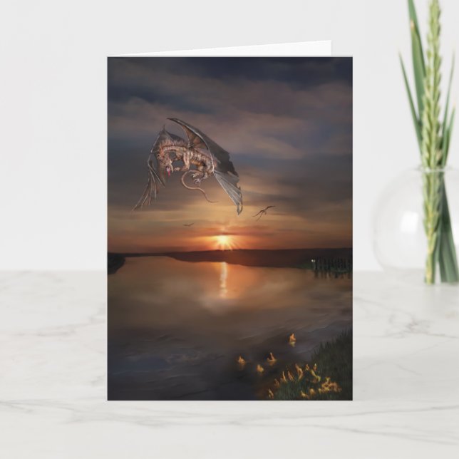 Dragon Sunset Card (Front)
