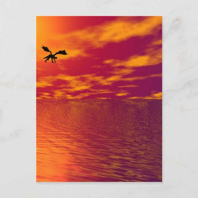 Dragon Sunset Postcard (Front)