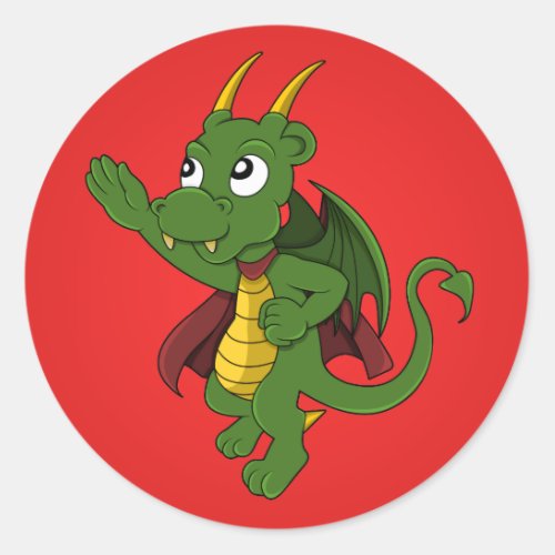 Dragon superhero cartoon Stickers