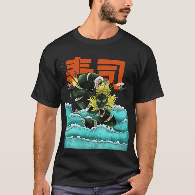 Dragon Sushi wave T-Shirt (Front)