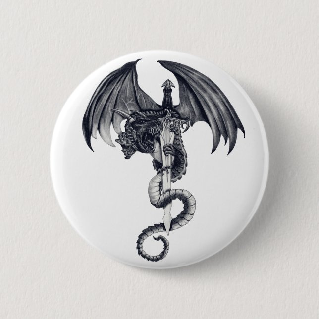 Dragon & Sword Button (Front)