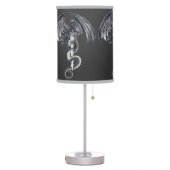 Dragon & Sword Dk. Grey Table Lamp (Left)