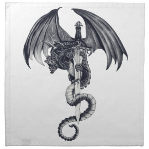Dragon & Sword Napkin