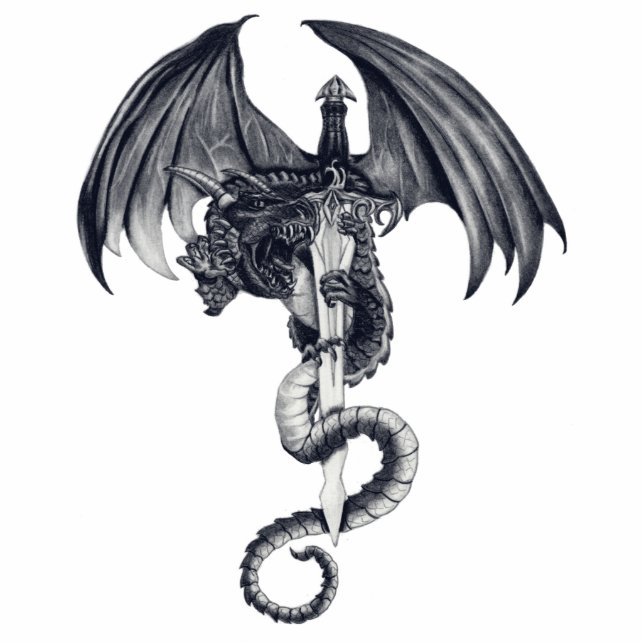 Dragon & Sword Photo Sculpture (Front)