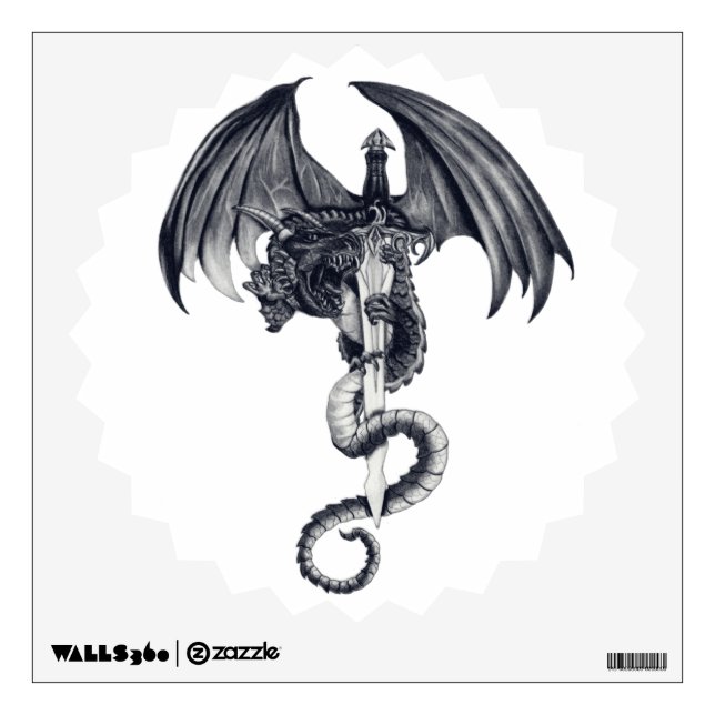 Dragon & Sword Wall Decal (Front)