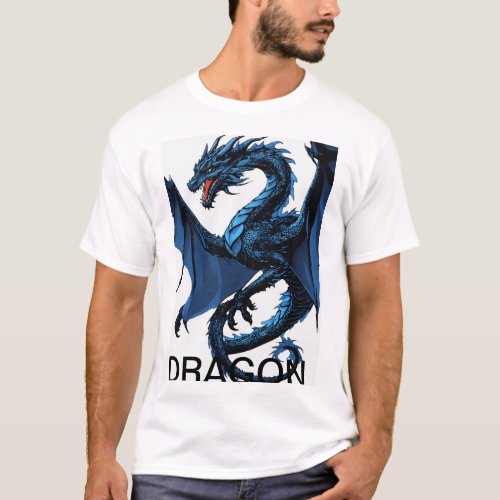 Dragon T_Shirt style tattoo design 