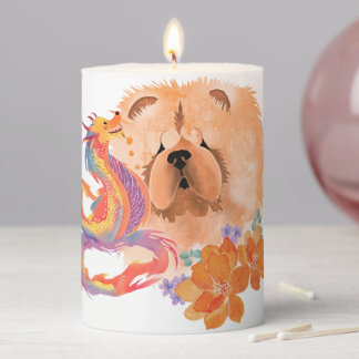 DRAGON-TALEZ CHOW Year of the Dragon Pillar Candle