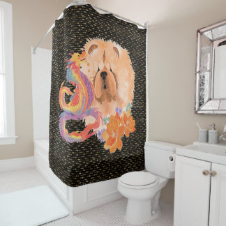 DRAGON-TALEZ Chow Year of the Dragon Shower Curtain