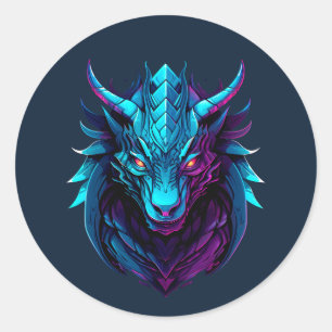 Dragon tattoo classic round sticker