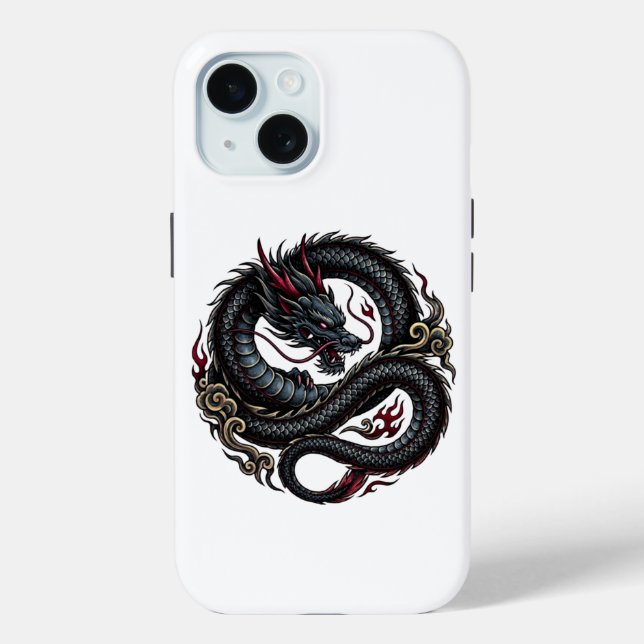 Dragon Tattoo Phone Case | Japanese Style Dragon  (Back)