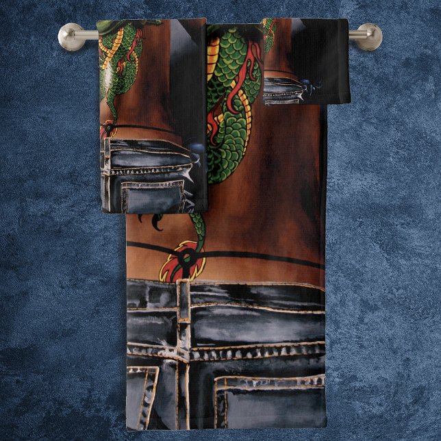 Dragon Tattoo Woma Bath Towel Set (Creator Uploaded)