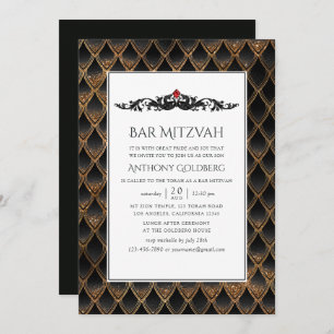 Dragon themed Bar Mitzvah Invitation