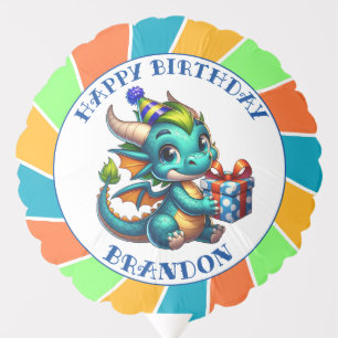 Dragon Themed Boy's Birthday Party Balloon