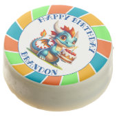 Dragon Themed Boy's Birthday Party Chocolate Covered Oreo (Angled)