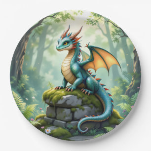 Dragon Themed Boy's Birthday Party Paper Plates