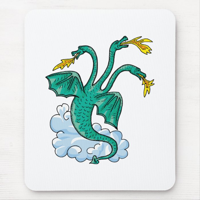 Dragon Three Heads Mouse Pad