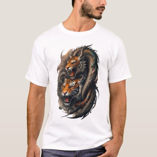 Dragon Tiger Clash T_Shirt