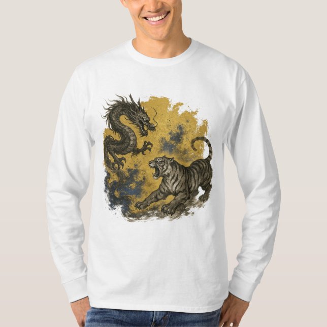 【Dragon Tiger Long Sleeve T-Shirt】 T-Shirt (Front)