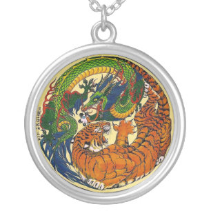 Dragon/Tiger Yin Yang Symbol Pendant